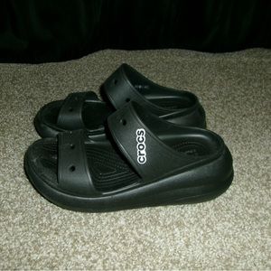 Size 9 Crocs Crush Black Sandals